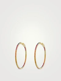 Gold Vermeil Rainbow Hoop Earrings