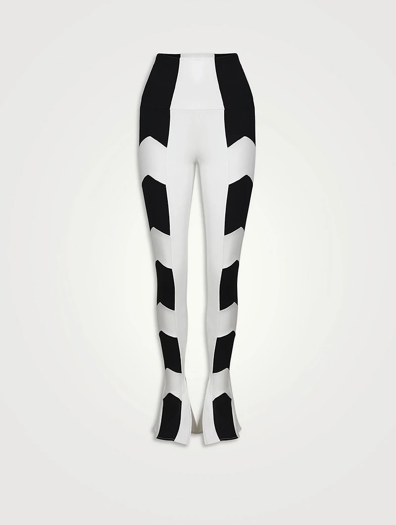 Arrow Split-Front Leggings