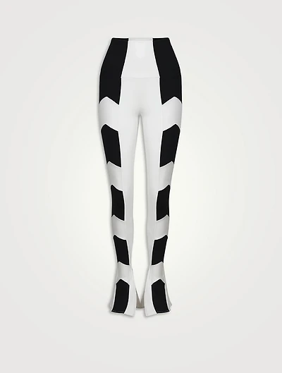 Arrow Split-Front Leggings