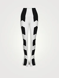 Arrow Split-Front Leggings