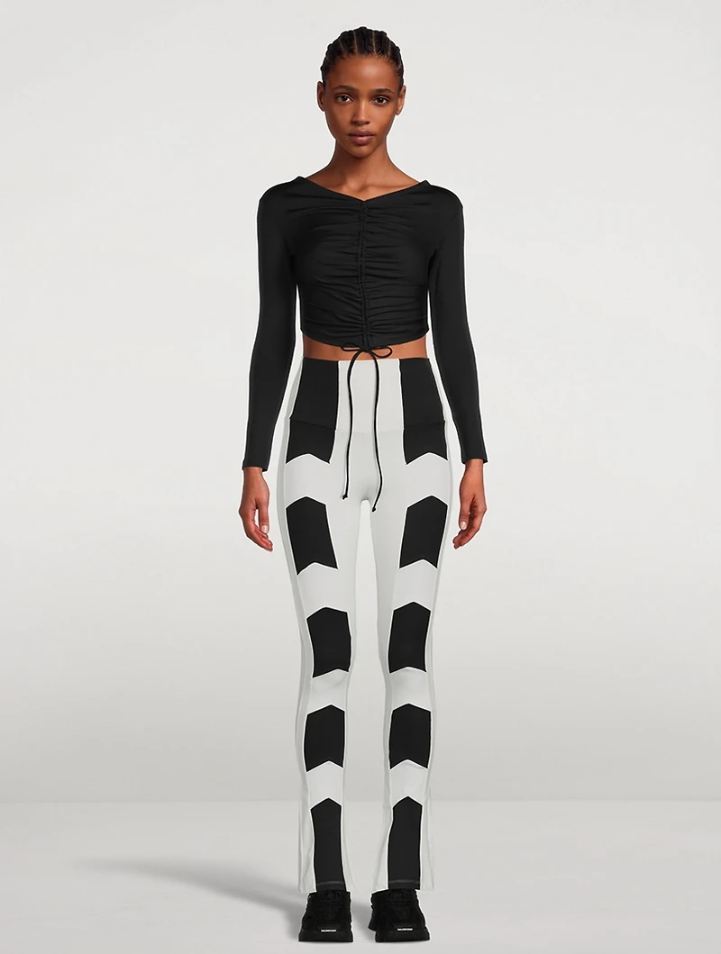 Arrow Split-Front Leggings