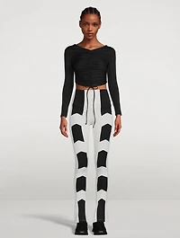 Arrow Split-Front Leggings