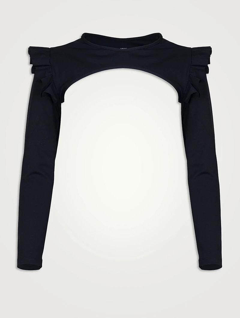 Ruffle Long-Sleeve Bolero