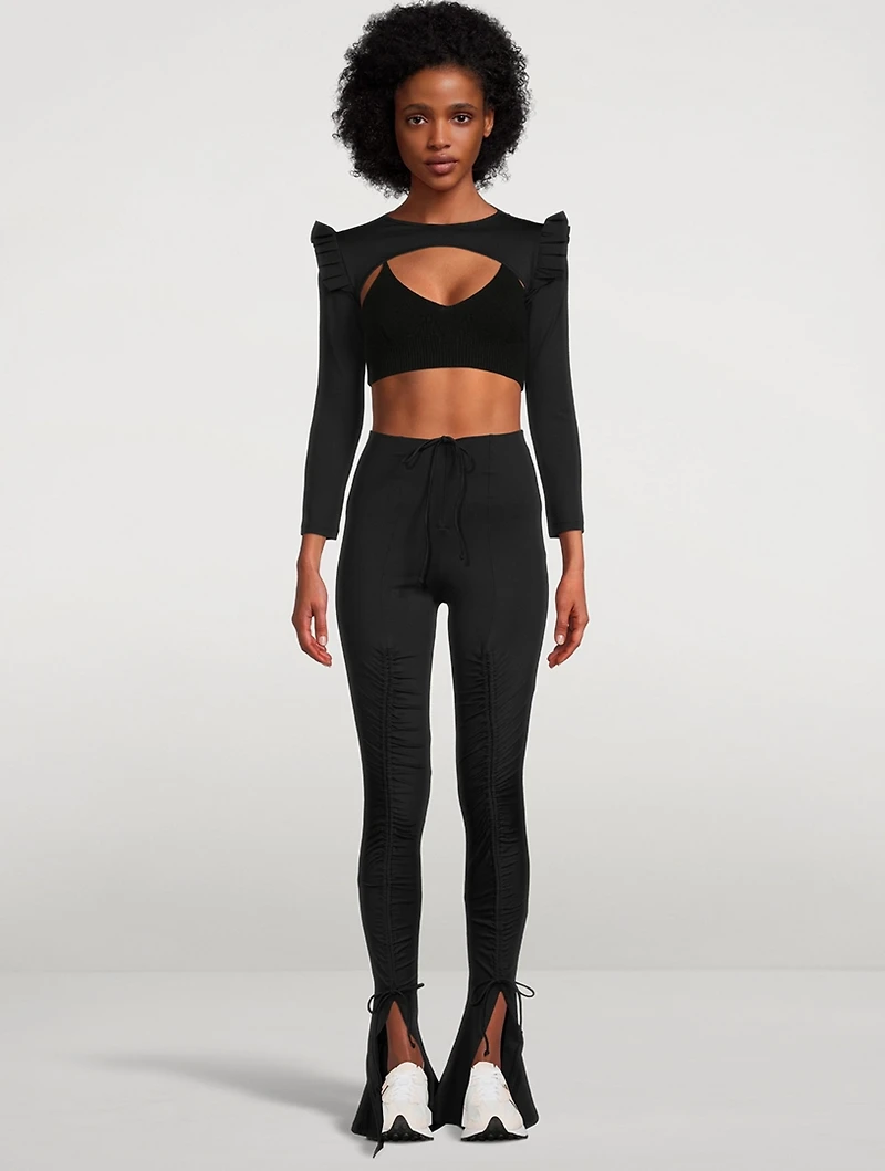 Ruffle Long-Sleeve Bolero
