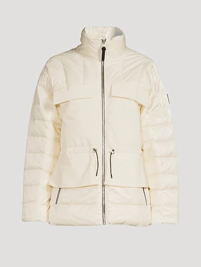 Heidee E3-Lite Mixed-Media Field Jacket With Peplum