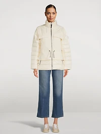 Heidee E3-Lite Mixed-Media Field Jacket With Peplum