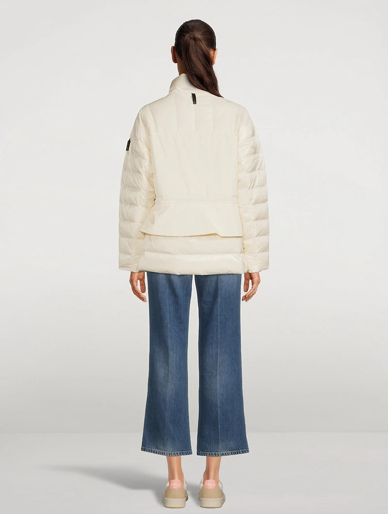 Heidee E3-Lite Mixed-Media Field Jacket With Peplum