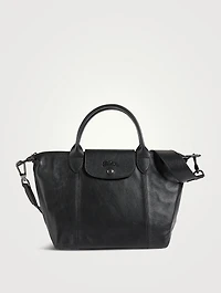 Small Le Pliage Cuir Top Handle Bag