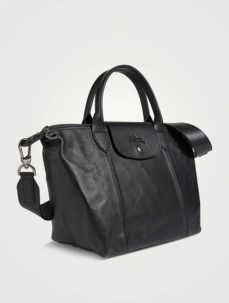 Small Le Pliage Cuir Top Handle Bag