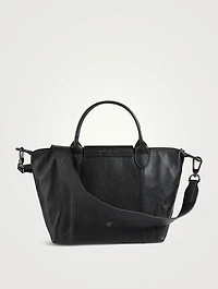 Small Le Pliage Cuir Top Handle Bag