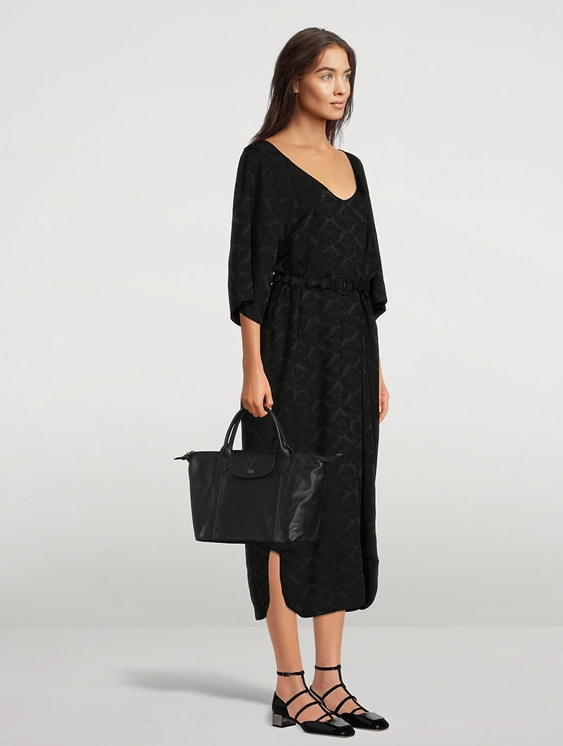 Small Le Pliage Cuir Top Handle Bag