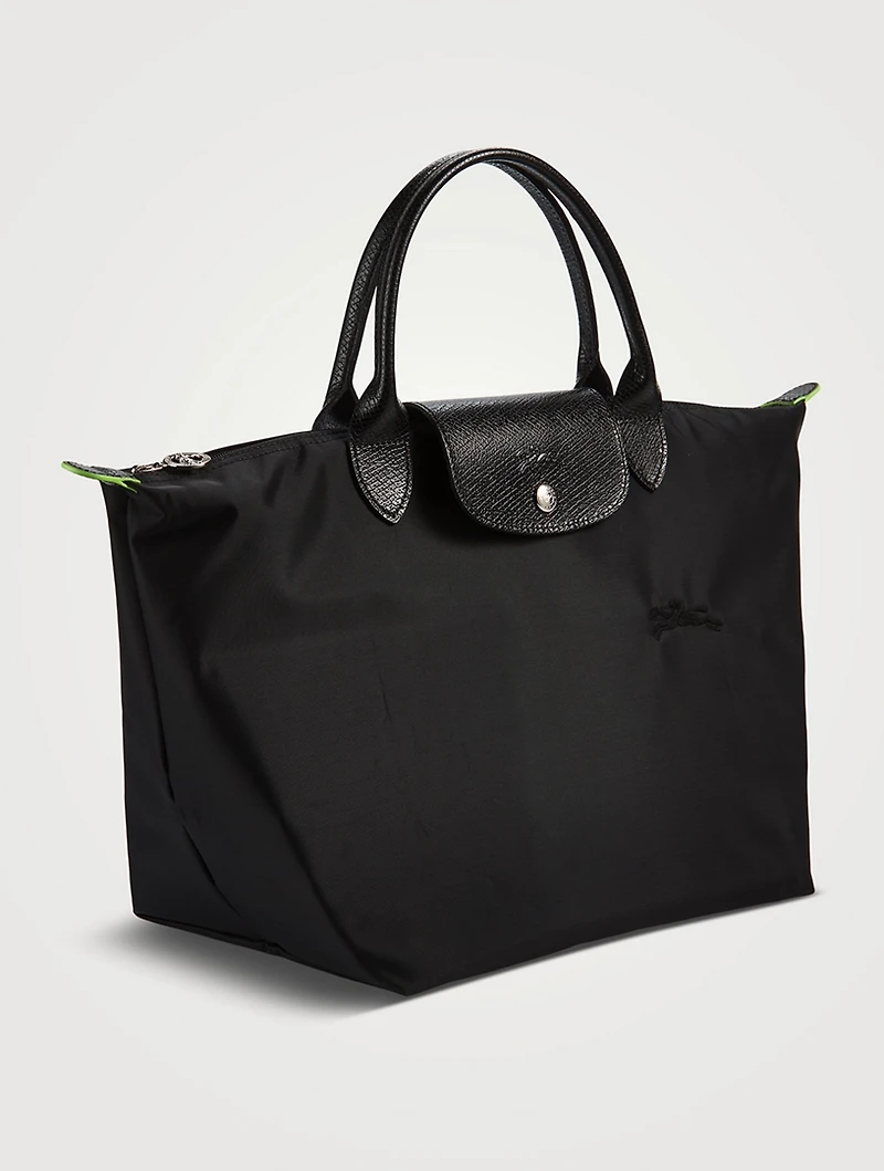Medium Le Pliage Green Top Handle Bag