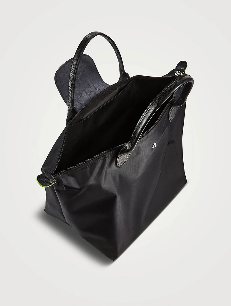 Medium Le Pliage Green Top Handle Bag