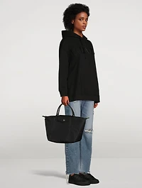 Medium Le Pliage Green Top Handle Bag