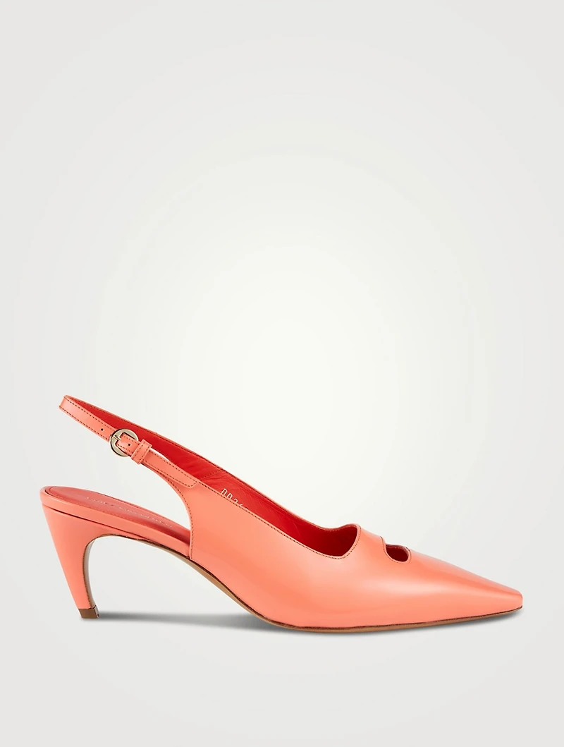 Leather Slingback Pumps