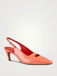Leather Slingback Pumps