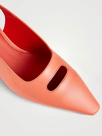 Leather Slingback Pumps