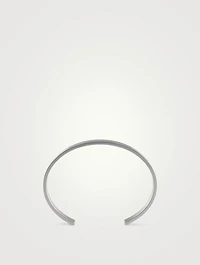 19g Polished Sterling Silver Punched Ribbon Cuff Bracelet