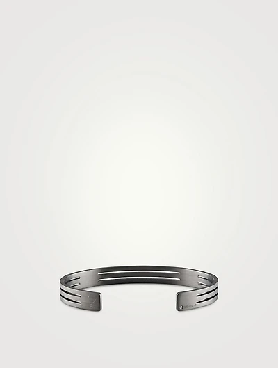 19g Brushed Sterling Silver Punched Ribbon Cuff Bracelet