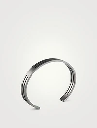 19g Brushed Sterling Silver Punched Ribbon Cuff Bracelet