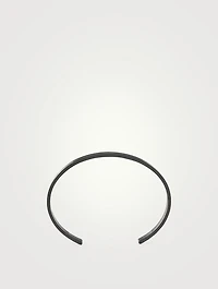 19g Brushed Sterling Silver Punched Ribbon Cuff Bracelet