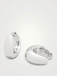 Small Ice Sterling Silver Hoop Earrings