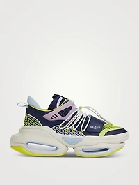 B-Bold Leather Neoprene And Mesh Sneakers