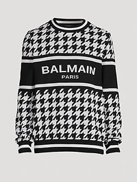 Wool And Linen Houndstooth Sweater