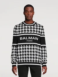 Wool And Linen Houndstooth Sweater