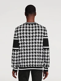 Wool And Linen Houndstooth Sweater