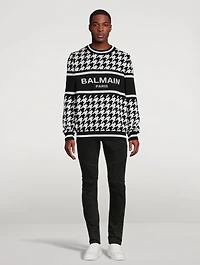 Wool And Linen Houndstooth Sweater