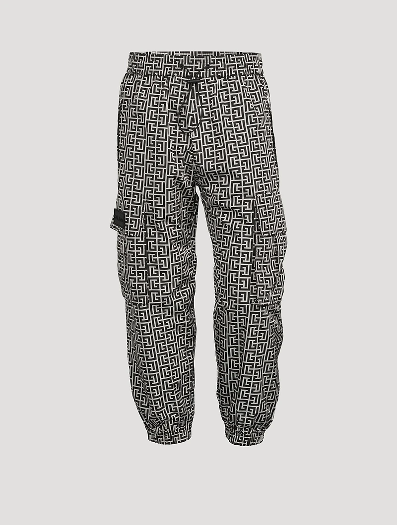 Nylon Monogram Cargo Pants