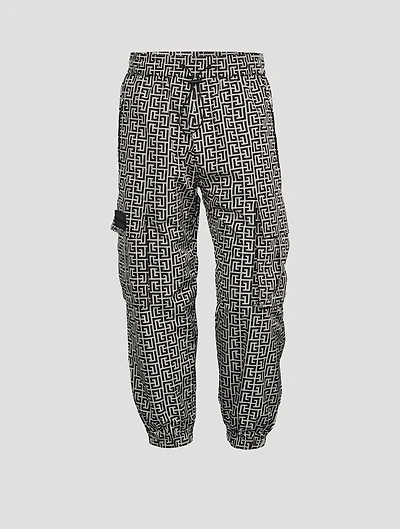 Nylon Monogram Cargo Pants