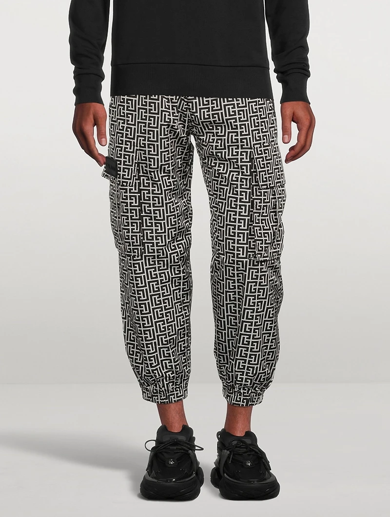 Nylon Monogram Cargo Pants