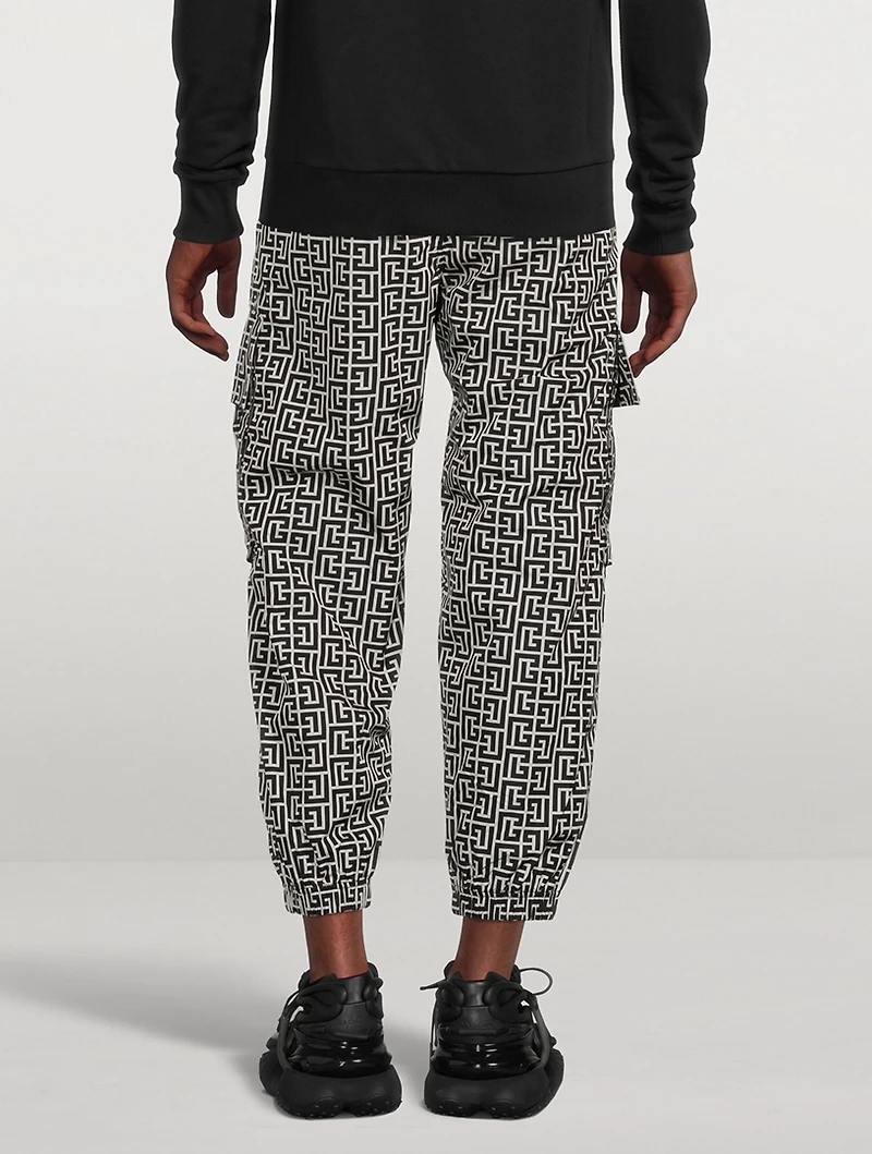 Nylon Monogram Cargo Pants
