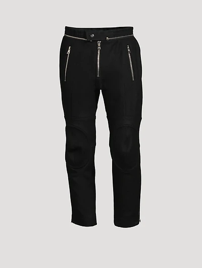 Wool Felt Rider Pants With Knee-Pads