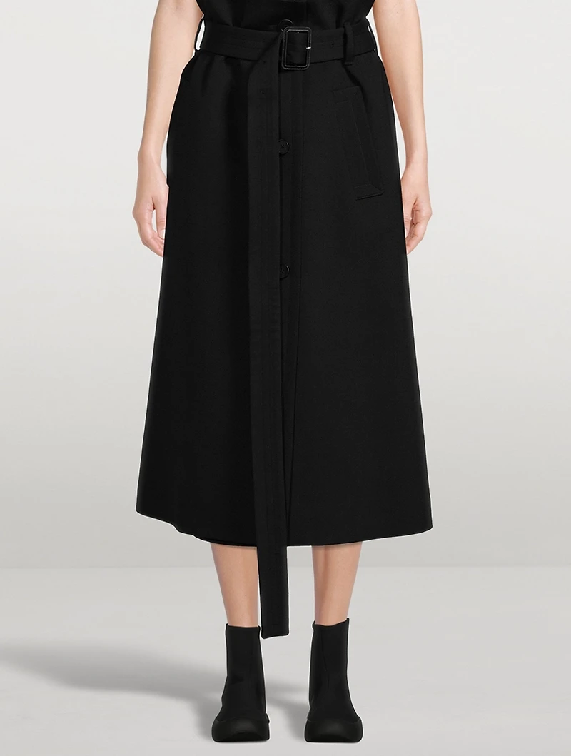 Benito Belted Midi Skirt