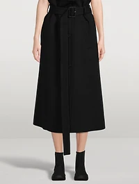 Benito Belted Midi Skirt