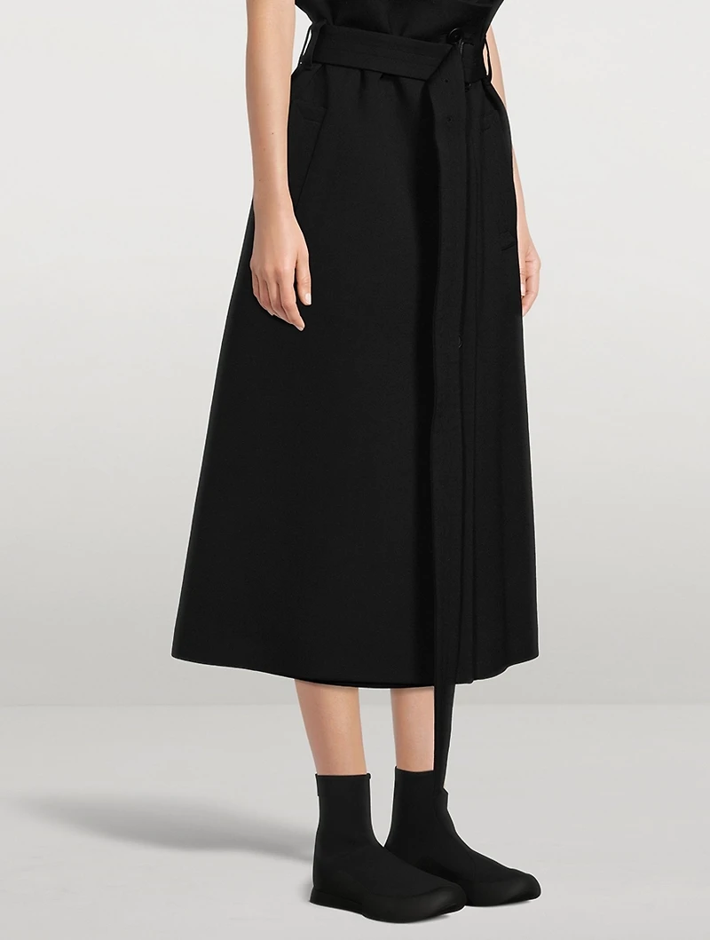 Benito Belted Midi Skirt