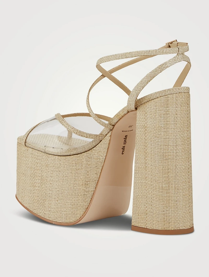 Sofie Raffia Platform Sandals