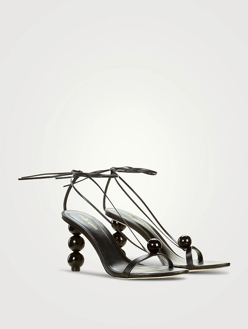 Karina Ankle-Tie Leather Sandals
