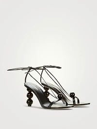 Karina Ankle-Tie Leather Sandals