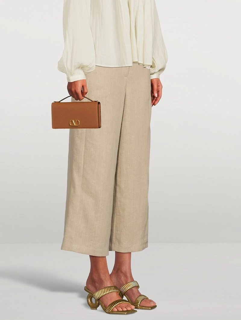 Valence Metallic Leather Mules