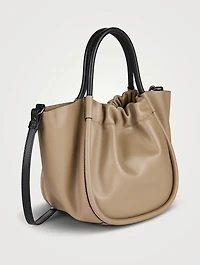 Small Ruched Leather Crossbody Bag