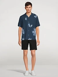 Noll Crepe Short-Sleeve Shirt Floral Print