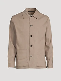Linen-Blend Shirt Jacket