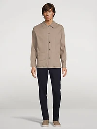 Linen-Blend Shirt Jacket