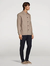 Linen-Blend Shirt Jacket