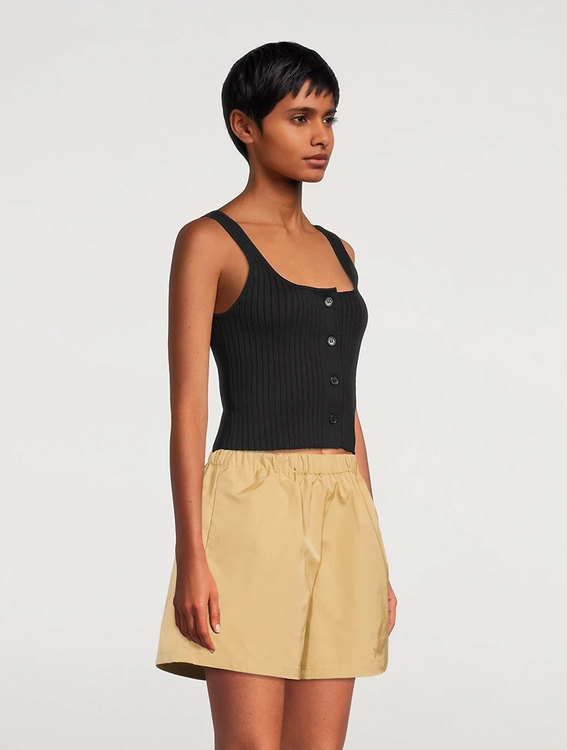 Ava Button-Front Tank Top