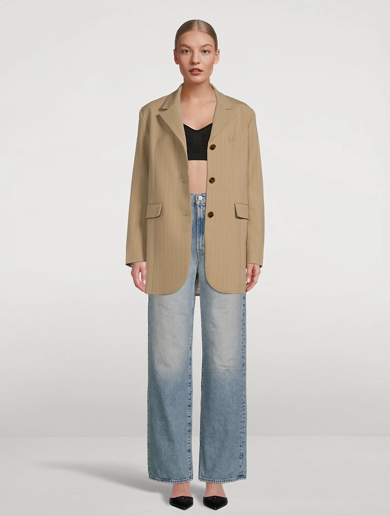 Frederika Blazer Pinstripe Print